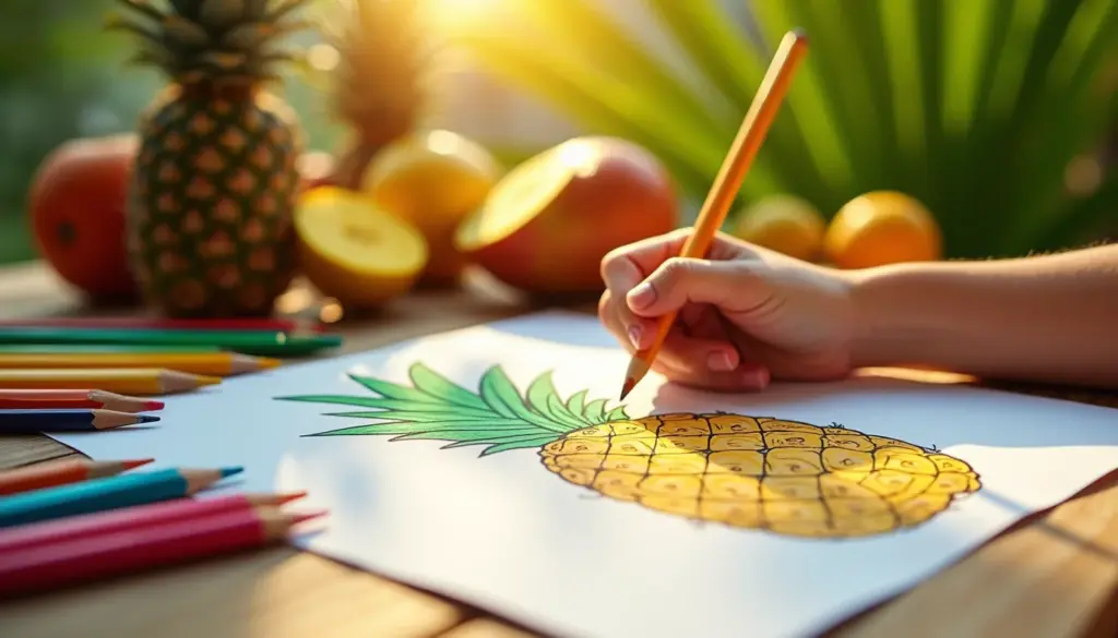 50 ideias de abacaxi desenho para colorir para imprimir e pintar