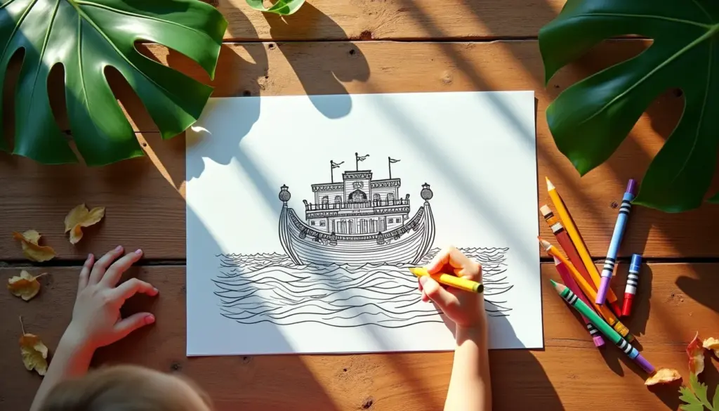 70 Ideias de Desenho para Colorir Arca de Noé Grátis e Lindos
