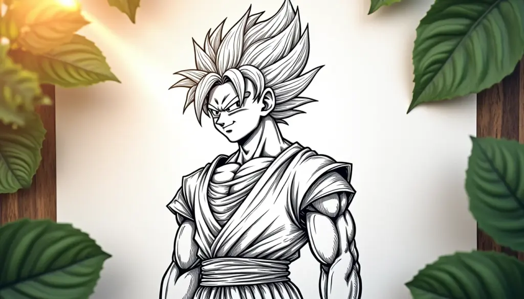 47 desenhos para colorir do Goku que você vai amar imprimir