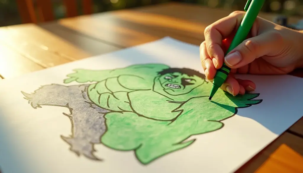 Onde achar o melhor desenho para colorir do Hulk sem borrão