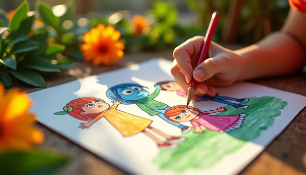 35 desenhos de Divertida Mente 2 para colorir com as novas cores