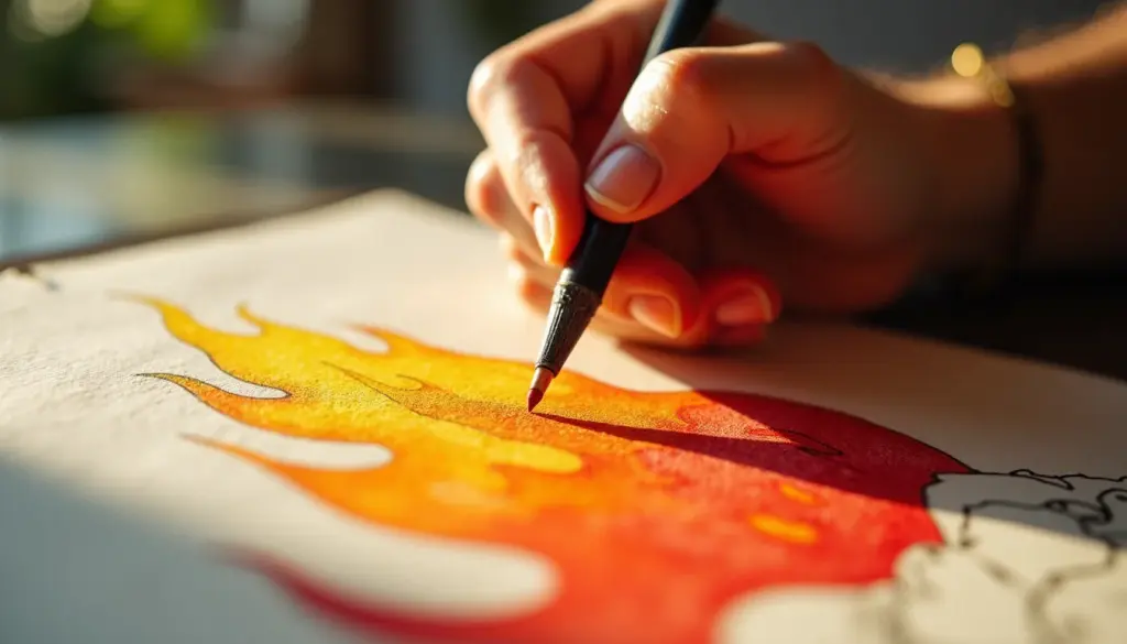 45 ideias de fogo desenho para colorir com efeito realista