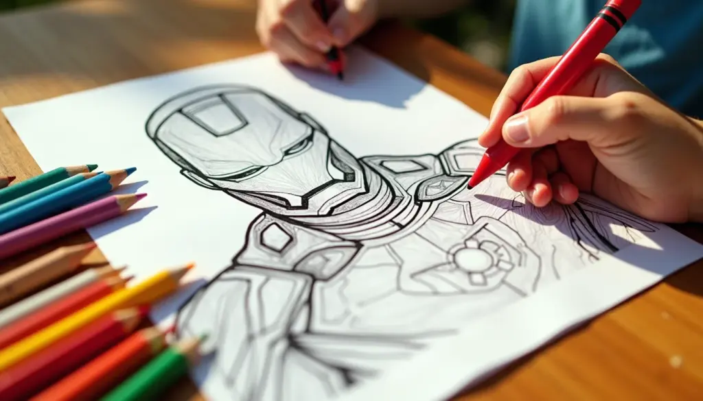 70 Desenhos do Homem de Ferro para Colorir Grátis e Imprimir
