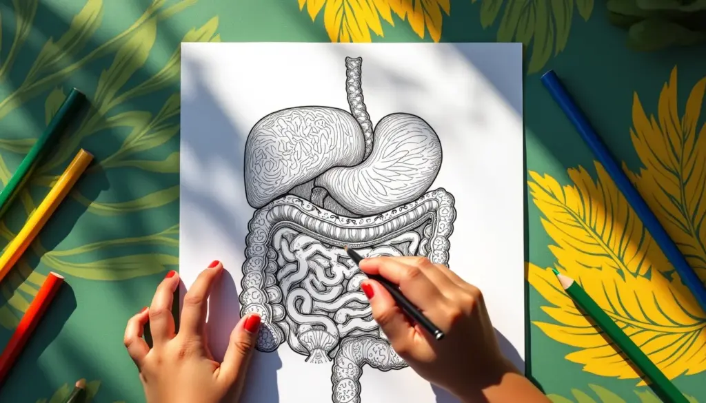 75 Desenhos do Sistema Digestório para Colorir e Imprimir