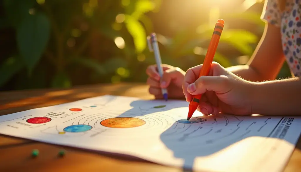 67 Desenhos do Sistema Solar para Colorir com Nomes e Cores Reais