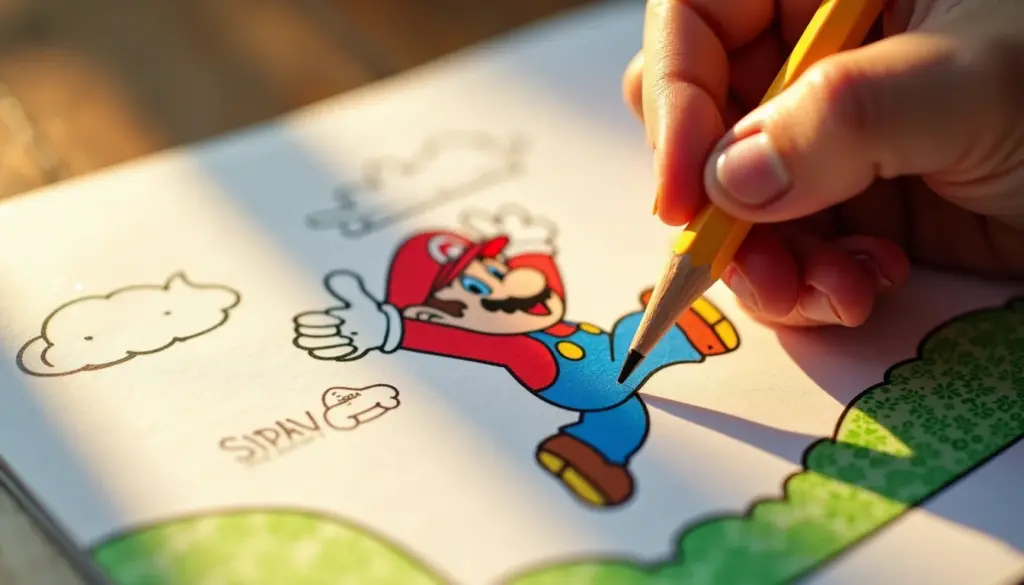 Super Mario desenho para colorir: 100+ opções com cores certas